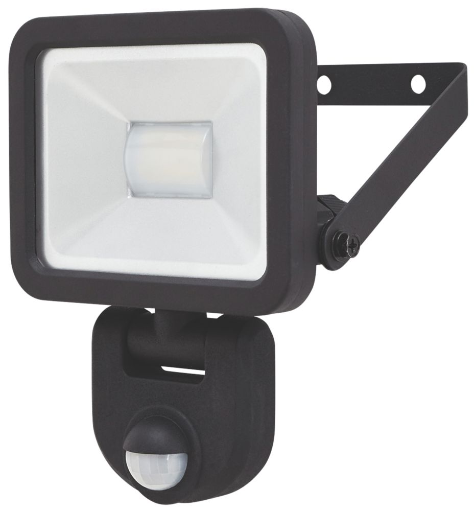 Lap Led Pir Floodlight Black 10w Daylight Pir Floodlights