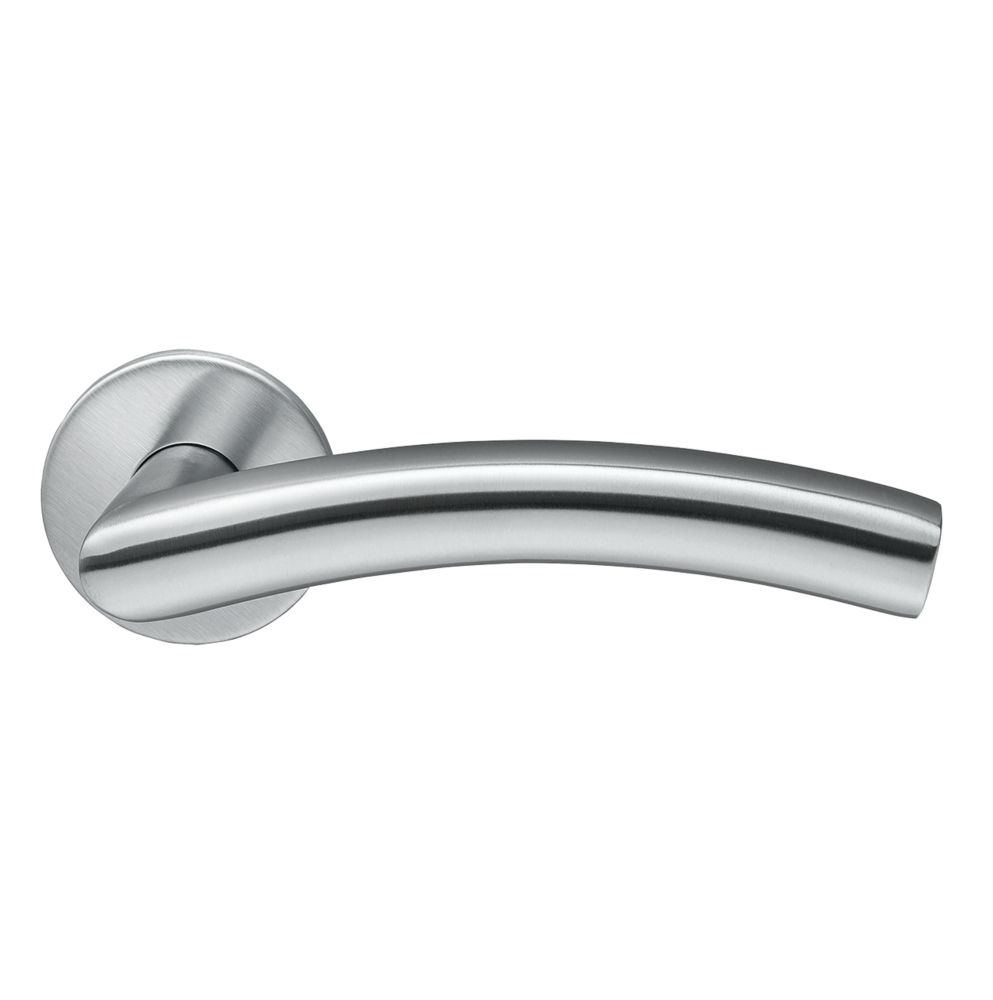 Briton 4700 Series Fire Rated Lever on Rose Round Bar Curved Mitred Handle Pair Satin Stainless Steel Reviews