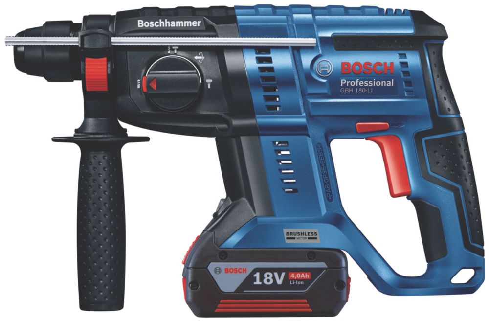 Bosch Gbh 18v 21 2 4kg 18v 4 0ah Li Ion Coolpack Brushless Cordless Sds Plus Hammer Drill Sds Drills Screwfix Com