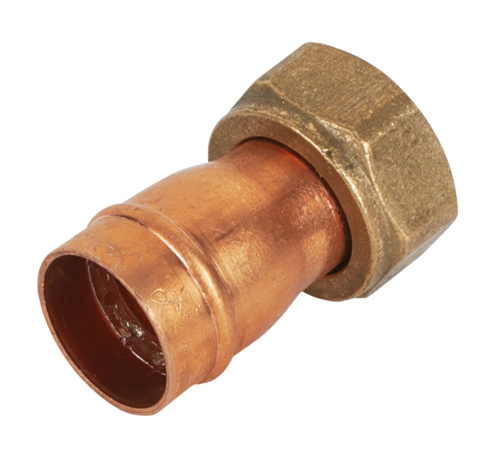 Yorkshire Copper Solder Ring Straight Tap Connector 22mm x ¾