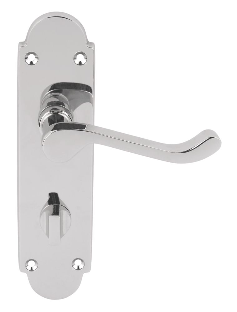 Smith & Locke Lulworth WC Lever on Backplate WC Door Handles Pair Polished Chrome Reviews