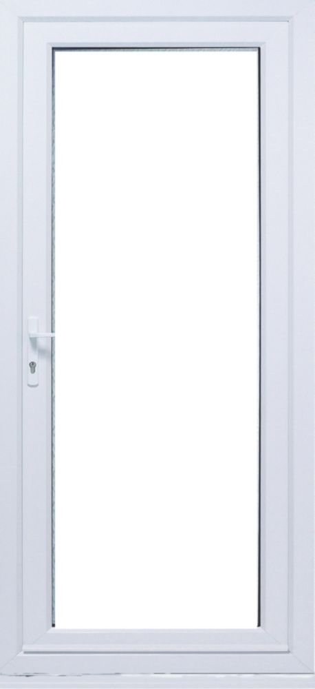 Euramax Patt10 Unglazed White Back Door Clear Glass 840 X 2085mm