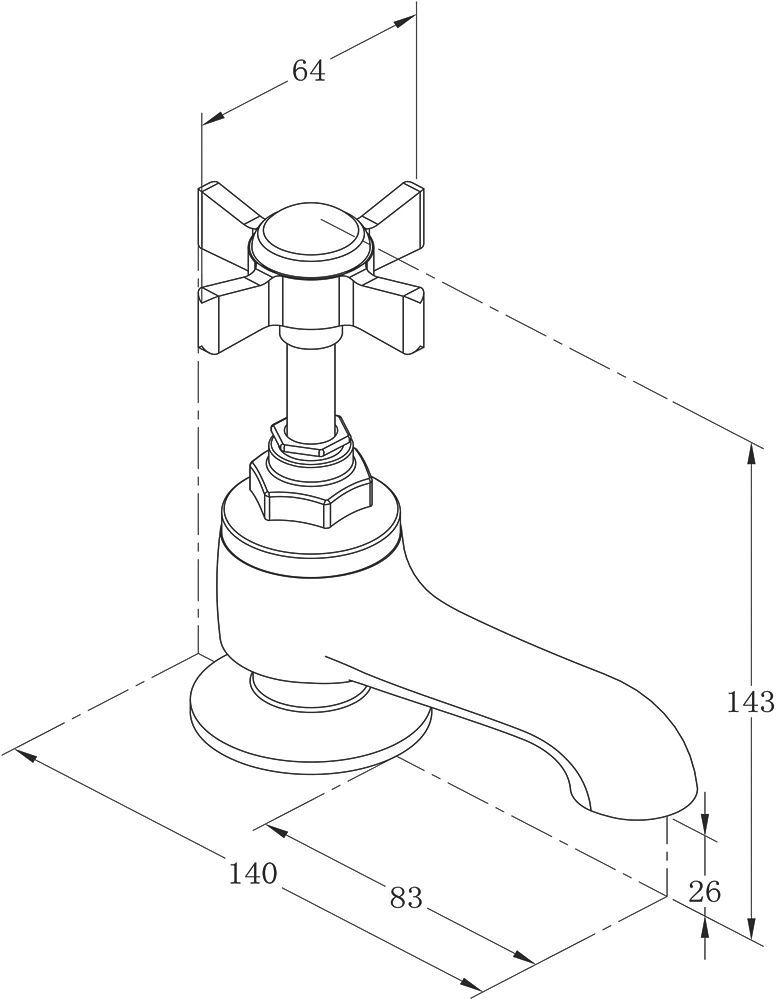 Bynea Bath Pillar Taps