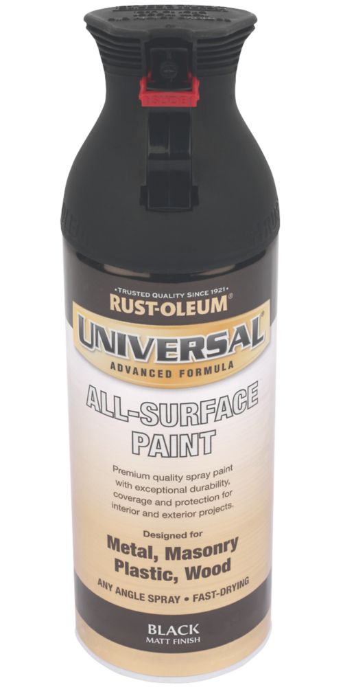 Rust-oleum Universal Spray Paint Matt Black 400ml Reviews