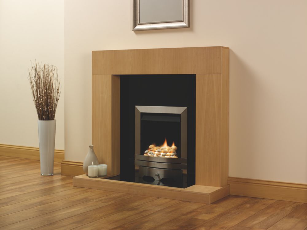 Focal Point Lulworth Stainless Steel Rotary Control Inset Gas Multiflue Fire