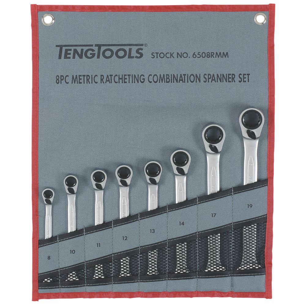 Teng Tools 6508RMM Combination Offset Ratchet Spanner Set 8 Pieces Reviews