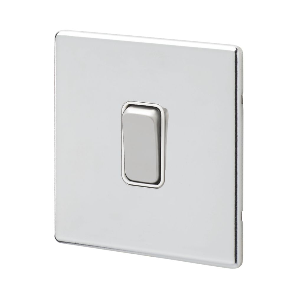 MK Aspect 10AX 1-Gang 2-Way Switch Polished Chrome with White Inserts Reviews