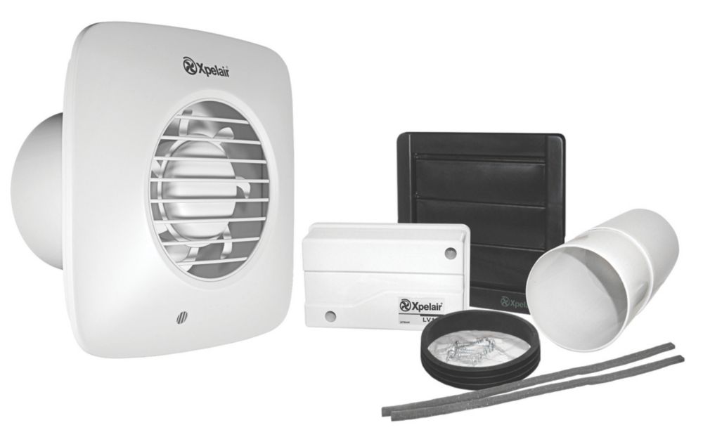 Xpelair Lv100ts 8 4w Bathroom Extractor Fan With Timer White 12v Bathroom Extractor Fans Screwfix Com