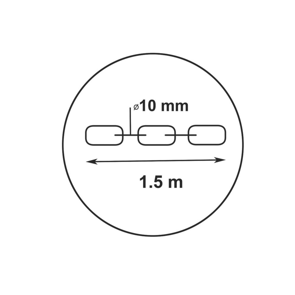 Smith & Locke Hardened Steel Security Chain 1.5m x 10mm