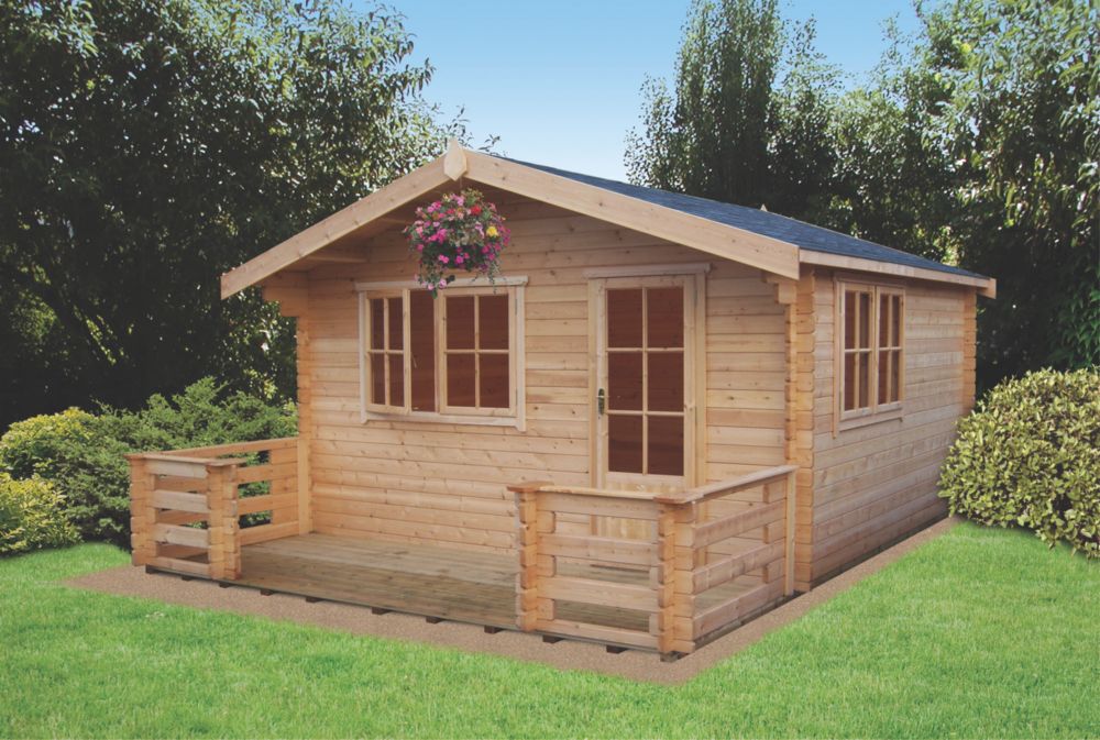 Shire Kinver Log Cabin 4 1 X 4 1m Log Cabins Screwfix Com