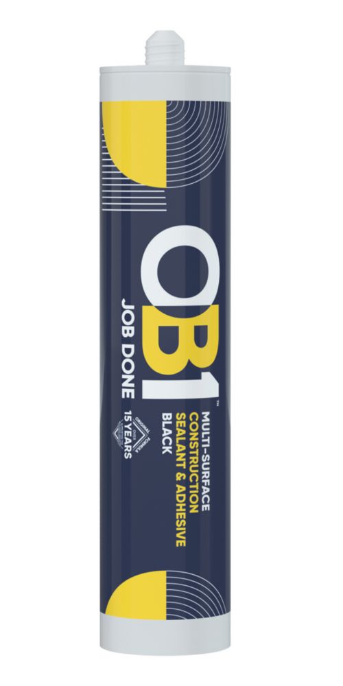 Ob1 Multi Purpose Sealant Adhesive Black 290ml Hybrid Sealants Adhesives Screwfix Com