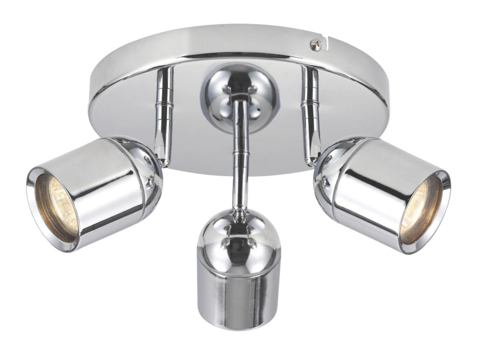 Lens 3-Light Bathroom Spotlight Chrome GU10 Reviews