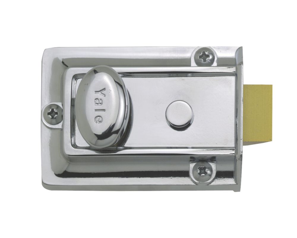 Yale 77 Traditional Night Latch Polished Chrome-Plated 60mm Backset