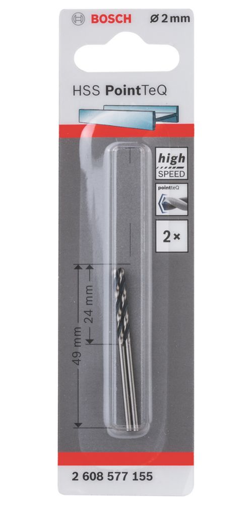 Bosch Straight Shank Drill Bit 2 x 49mm 2 Pack