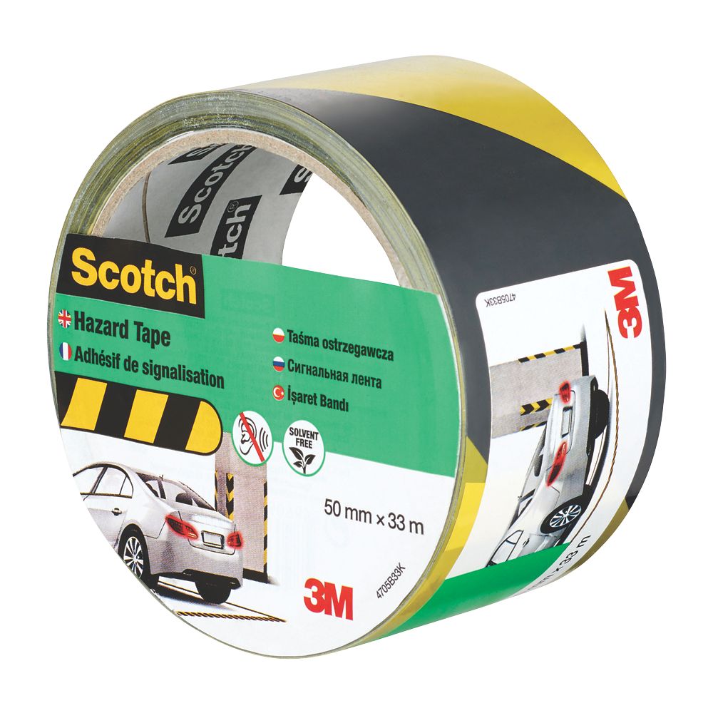 3M Hazard Tape Black / Yellow 33m x 50mm Reviews