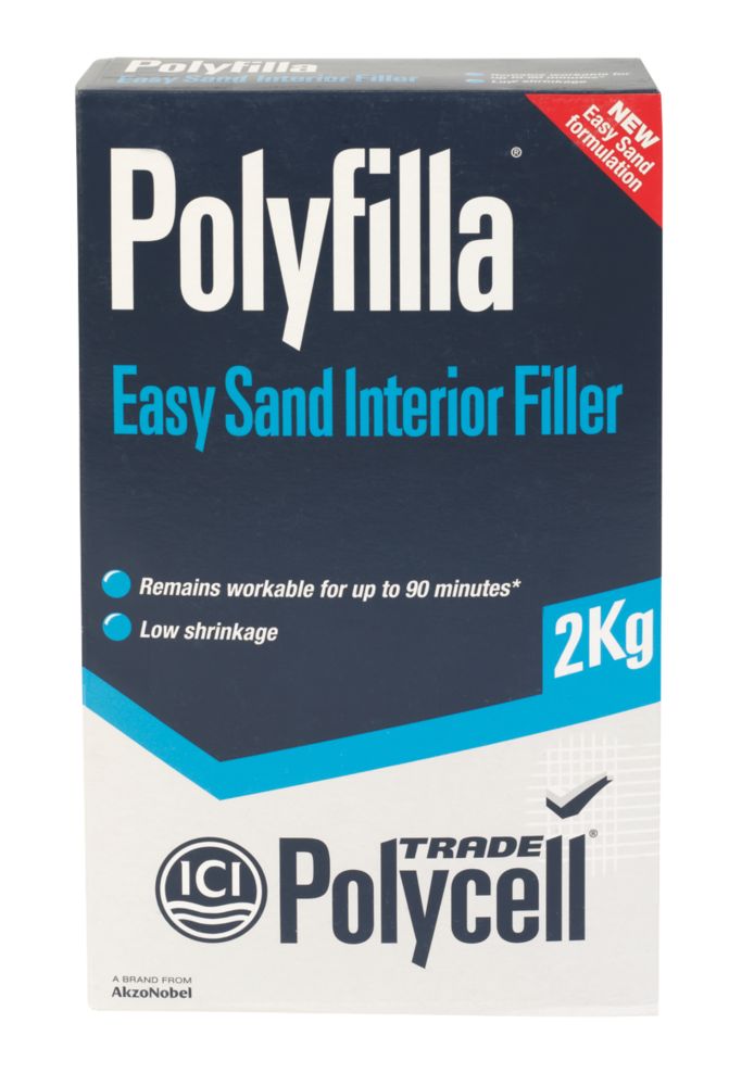 Polycell Trade Polyfilla Easy Sand Interior Filler White 2kg Reviews