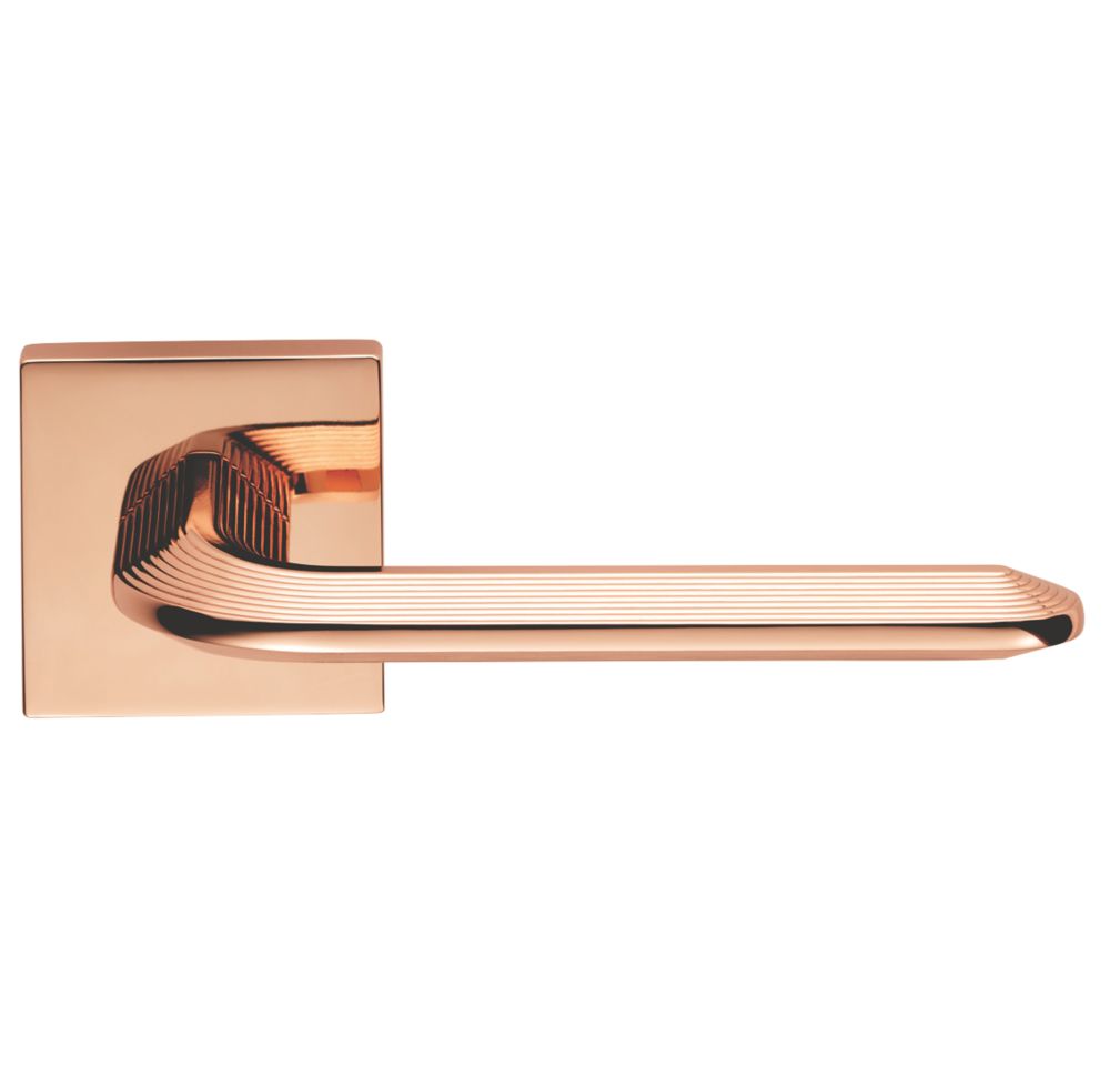 Carlisle Brass Era Lever on Square Rose Pair Polished Copper Reviews