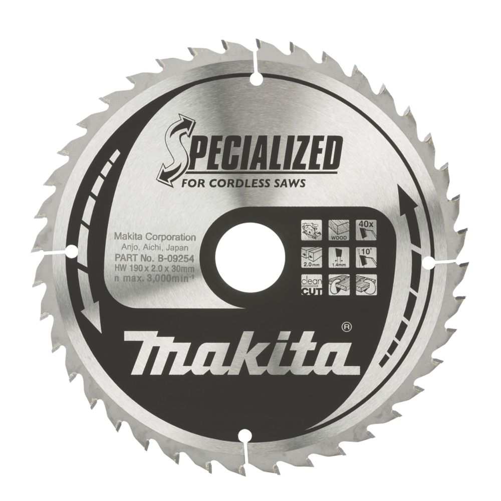Makita Tct Circular Saw Blade 190 X 30mm 40t Circular Saw Blades