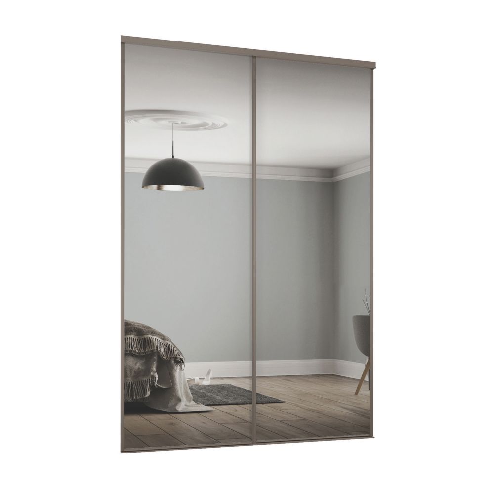 Spacepro Classic 2 Door Sliding Wardrobe Door Kit Mirror 1185 X