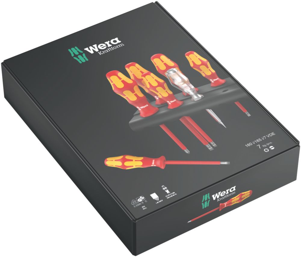 Wera Kraftform Plus Mixed VDE Screwdriver Set 7 Pieces