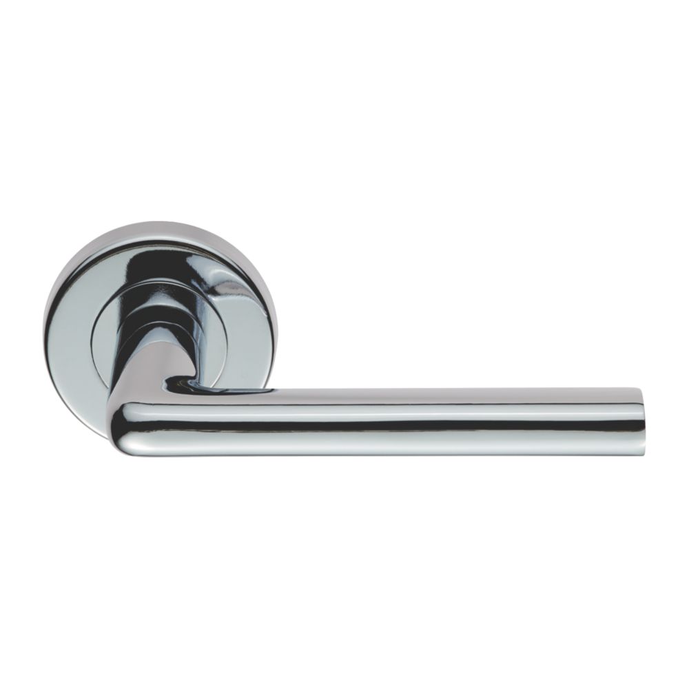 Smith & Locke Uno Fire Rated Contemporary Lever on Rose Door Handles Pair Polished Chrome Reviews