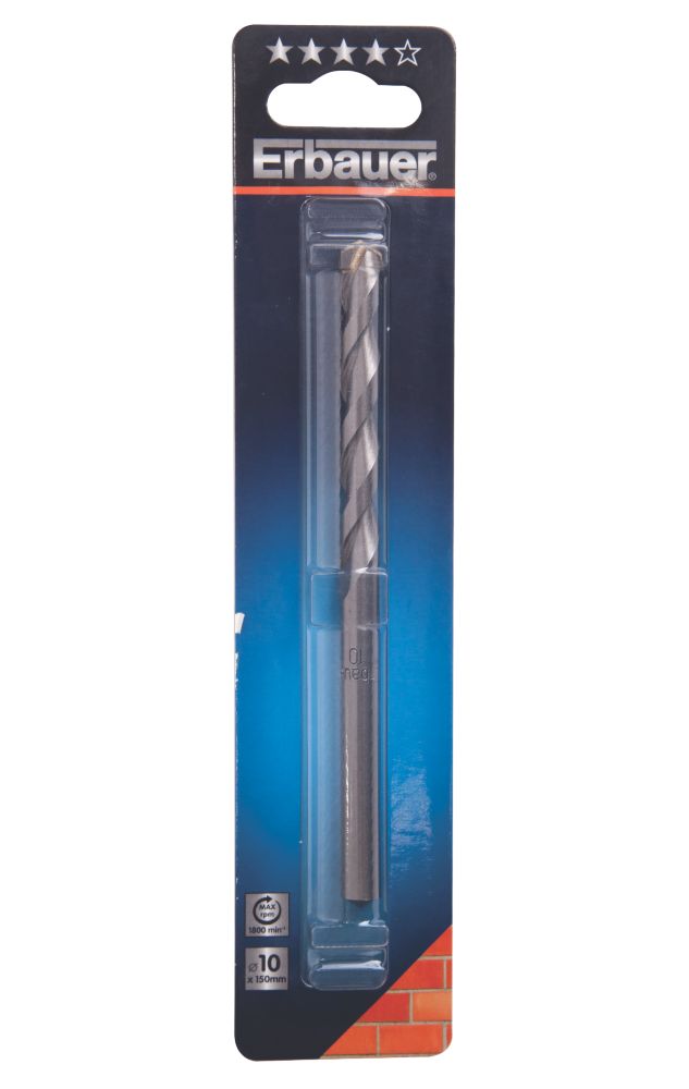 Erbauer Straight Shank Masonry Drill Bit 10 x 150mm