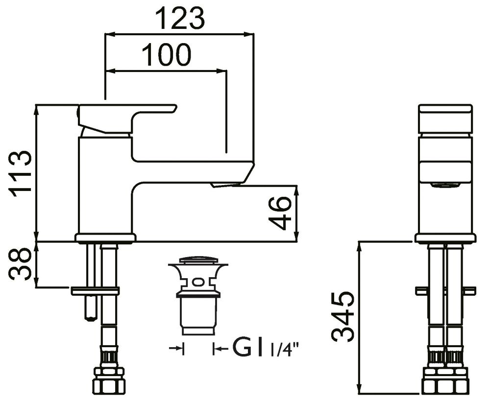 Bristan Cobalt Basin Mixer