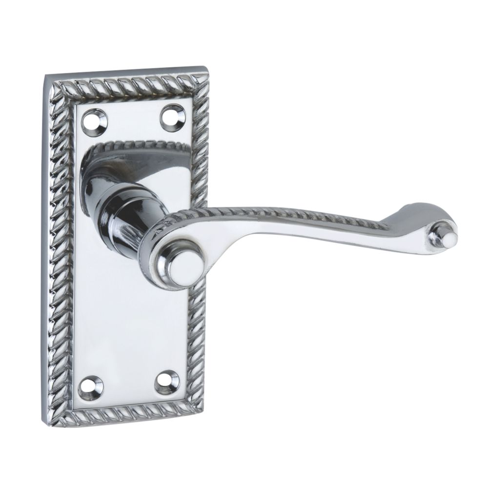 Smith & Locke Short Georgian Latch Door Handles Pair Polished Chrome Reviews