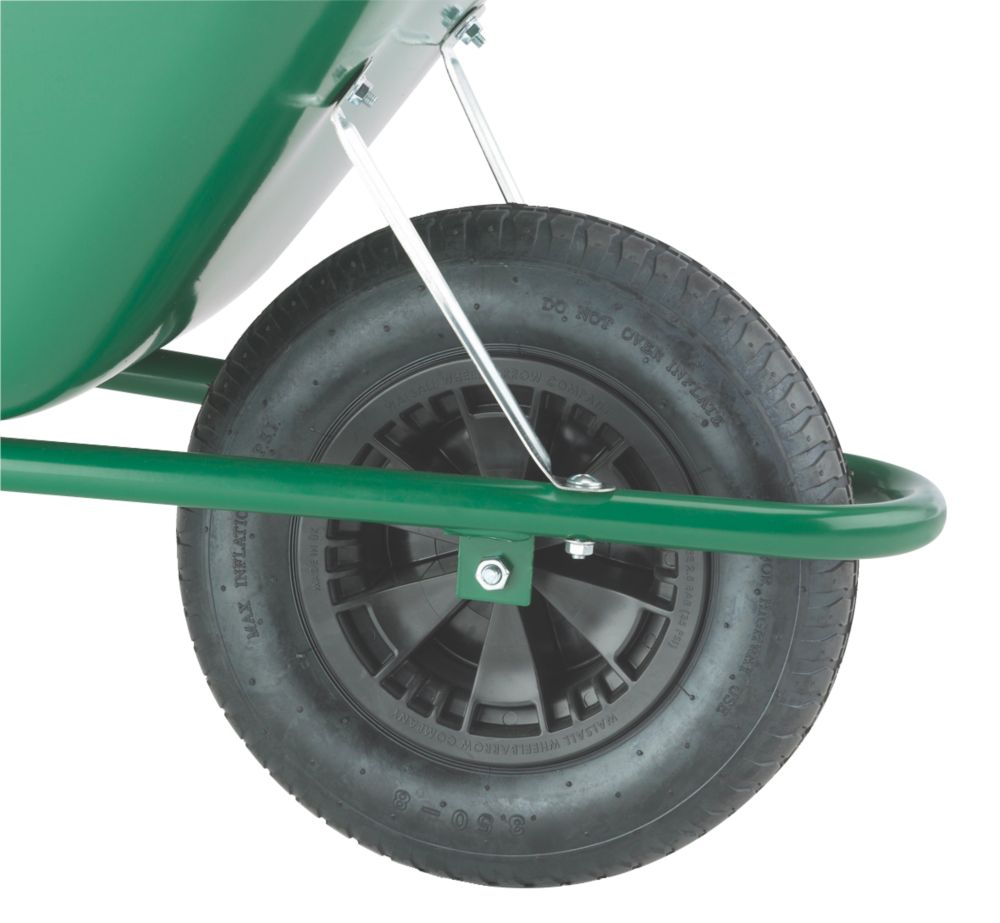 Walsall Easiload Pneumatic Wheels Builders Wheelbarrow Green 85Ltr