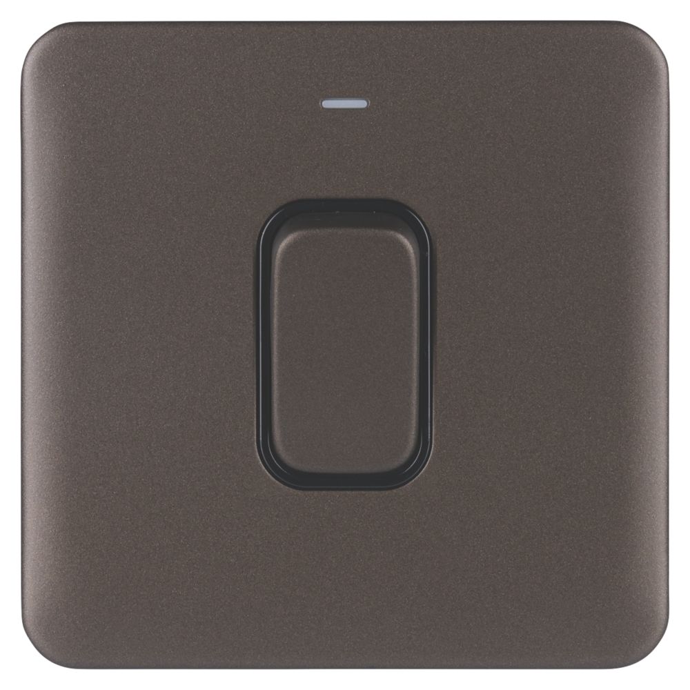 Schneider Electric Lisse Deco 50A 1-Gang DP Cooker Switch Mocha Bronze with LED with Black Inserts