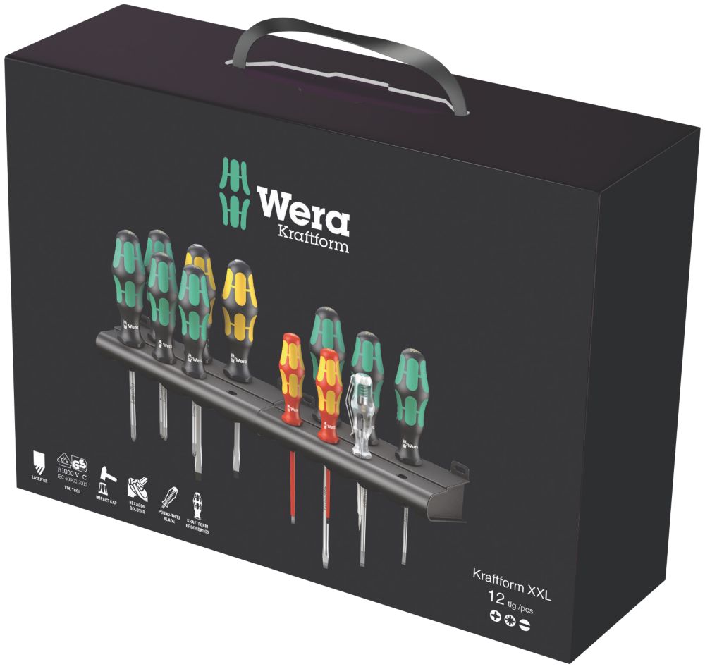 Wera Kraftform Plus Mixed Screwdriver Set 12 Pieces