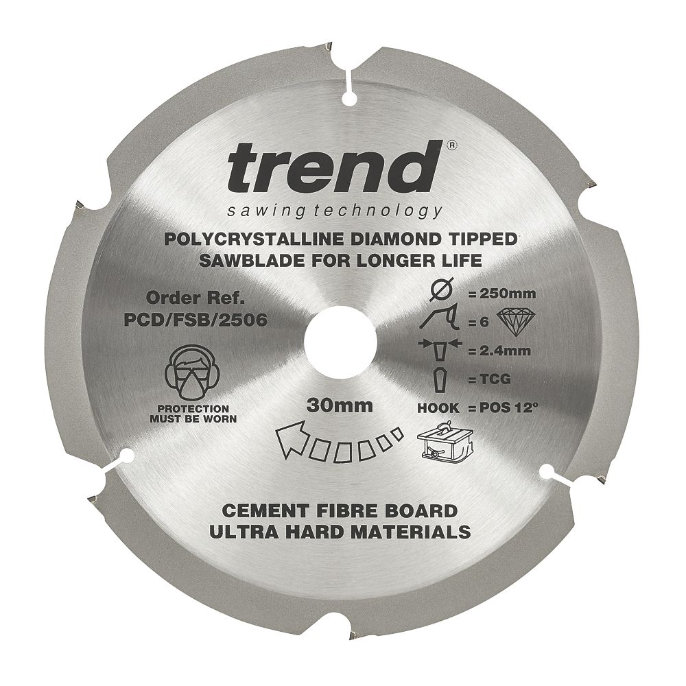 Trend Fibreboard Sawblade 250 x 30mm 6T Reviews