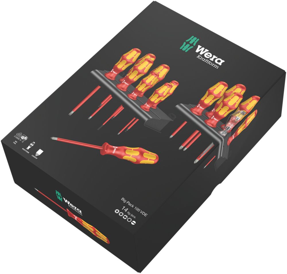 Wera Kraftform Plus Mixed VDE Screwdriver Set 16 Pieces