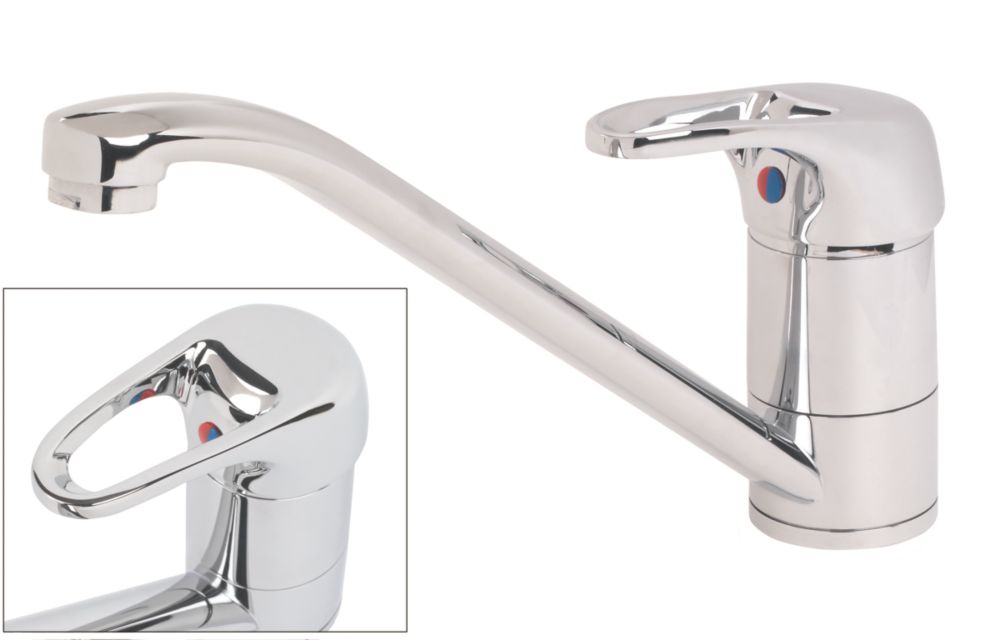 Dual Lever Mono Mixer Kitchen Tap Chrome Kitchen Mixer Taps Screwfix Com