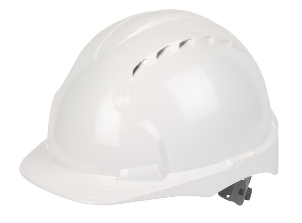 JSP EVO2 Mid Peak Slip-Ratchet Vented Safety Helmet White Reviews