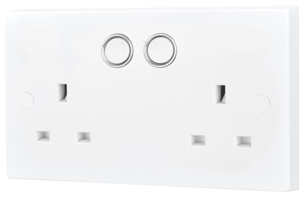 Electrical Building Materials Supplies Bg Double Switched 13a Power Smart Plug Socket With Smart Home Control Pack Of 5