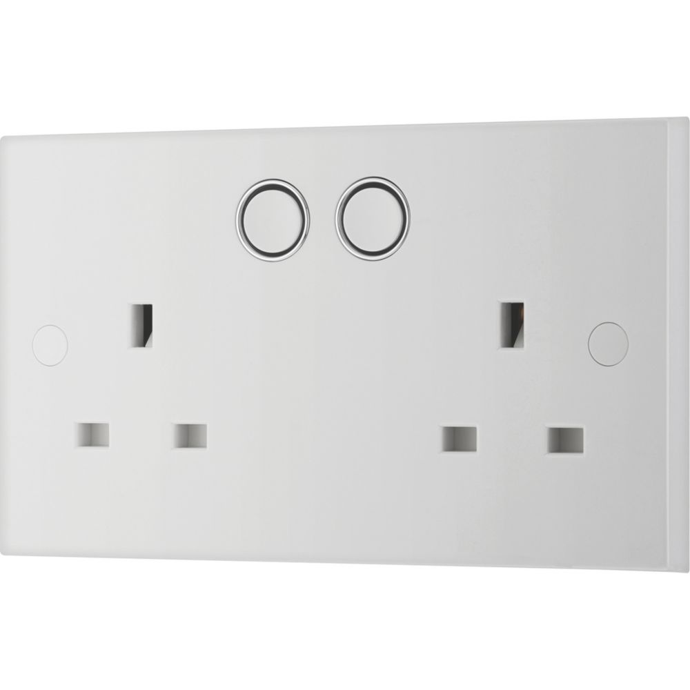 Electrical Building Materials Supplies Bg Double Switched 13a Power Smart Plug Socket With Smart Home Control Pack Of 5