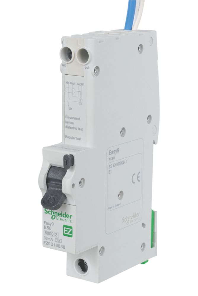 Schneider Electric Easy9 50a 30ma Sp Type B Rcbo Rcbos Screwfix Com