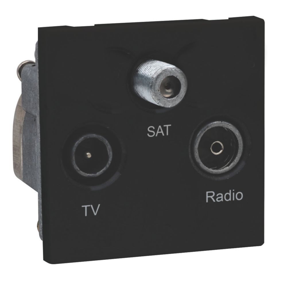 LAP TV, FM & Satellite Screened Triplex Grid Module Black