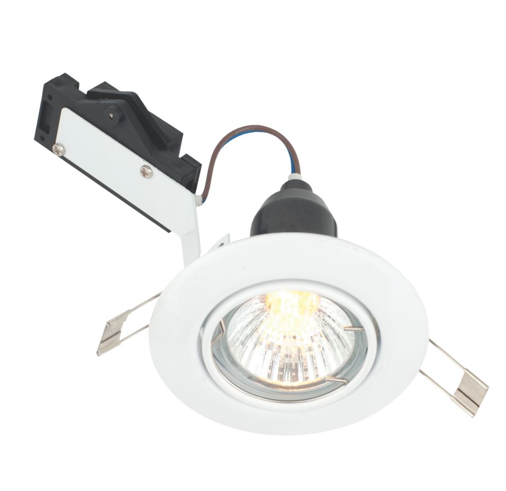 Lap Adjustable Downlight Gloss White 240v Non Fire Rated