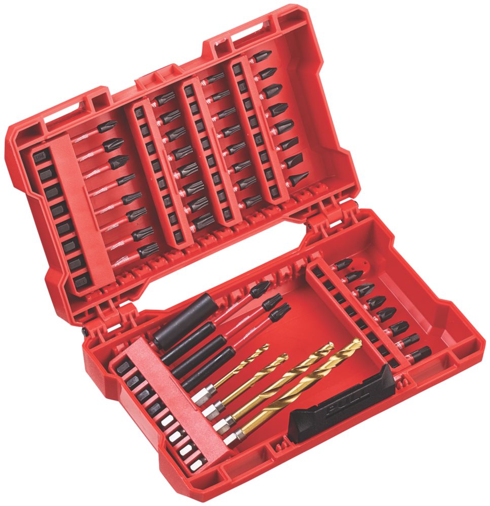 Milwaukee Mixed Shockwave Screwdriver / Drill Bit Set 48 Pieces