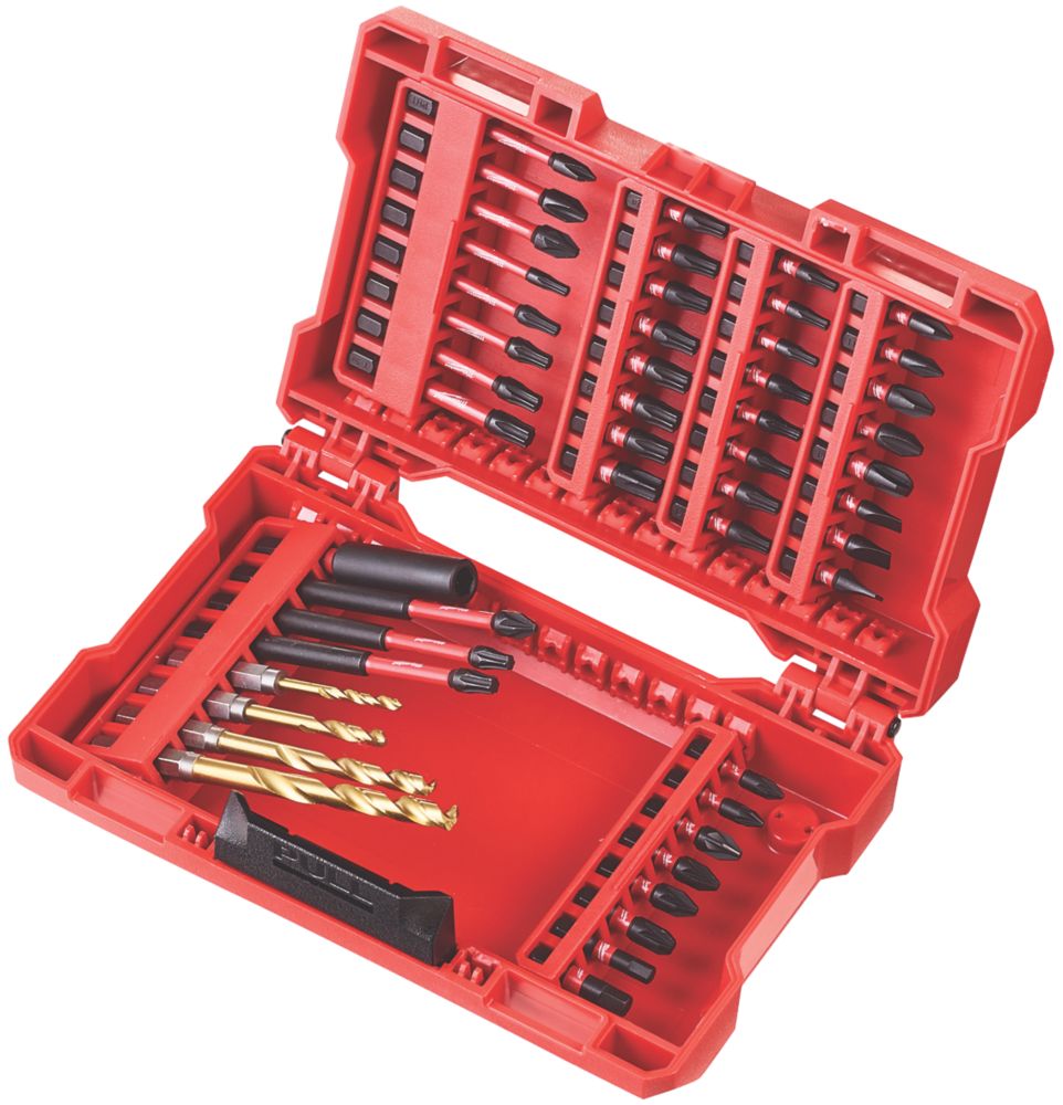 Milwaukee Mixed Shockwave Screwdriver / Drill Bit Set 48 Pieces