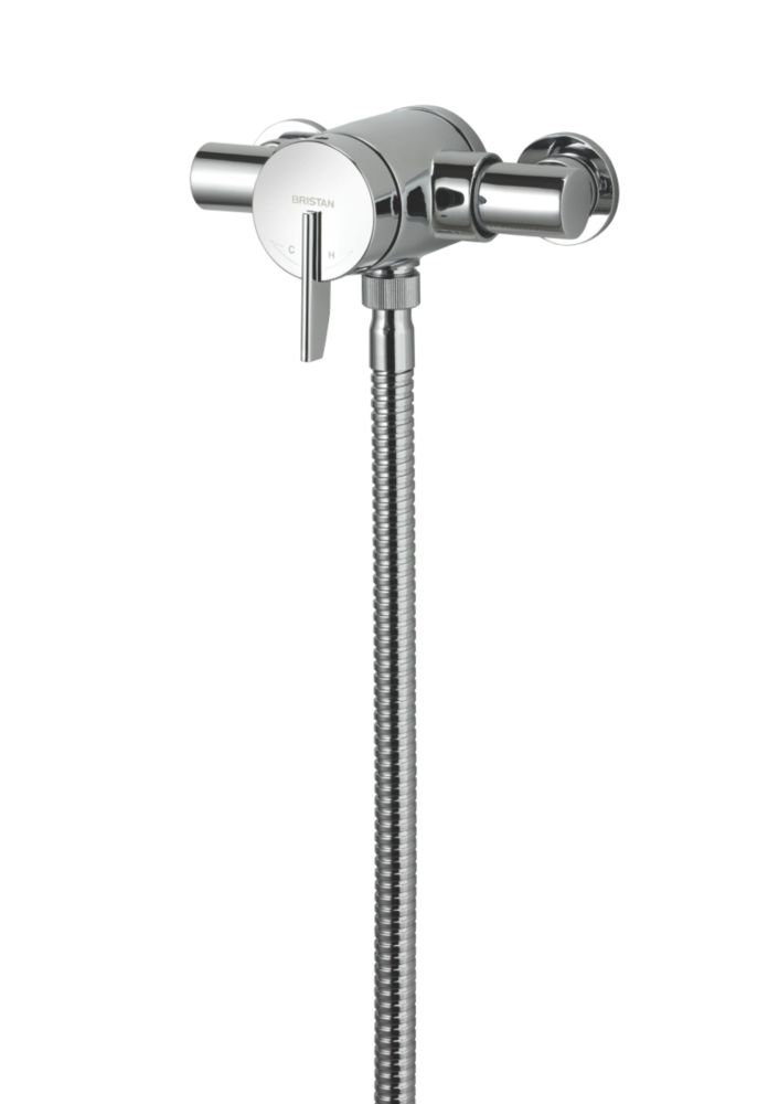 Bristan Sonique Rear-Fed Exposed Chrome Thermostatic Mixer Shower