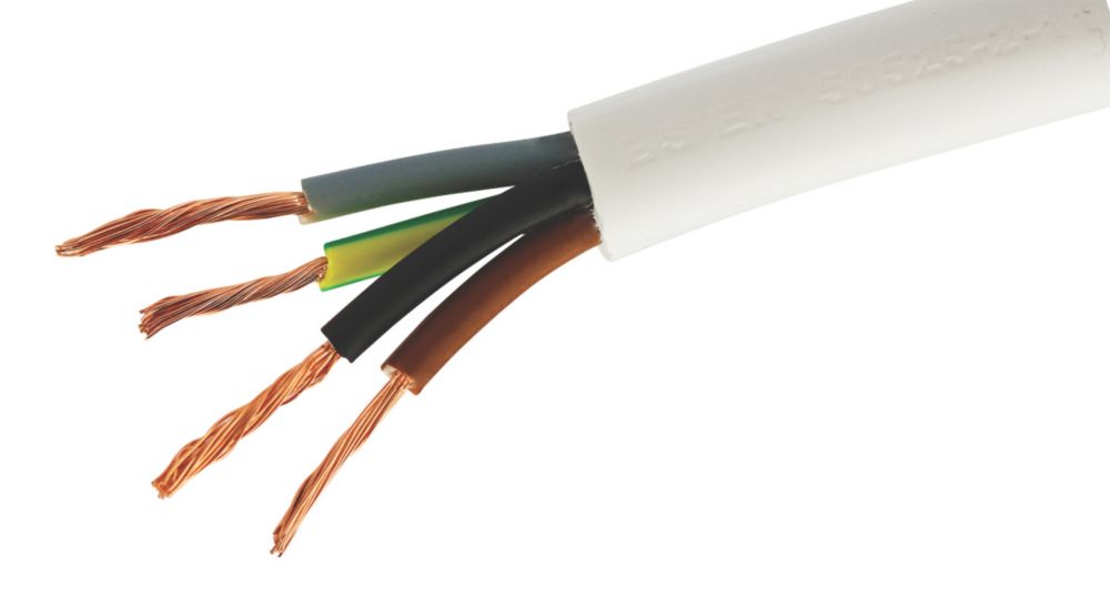 Time 3094y White 4 Core 0 75mm Heat Resistant Cable 10m Coil Cable Screwfix Com