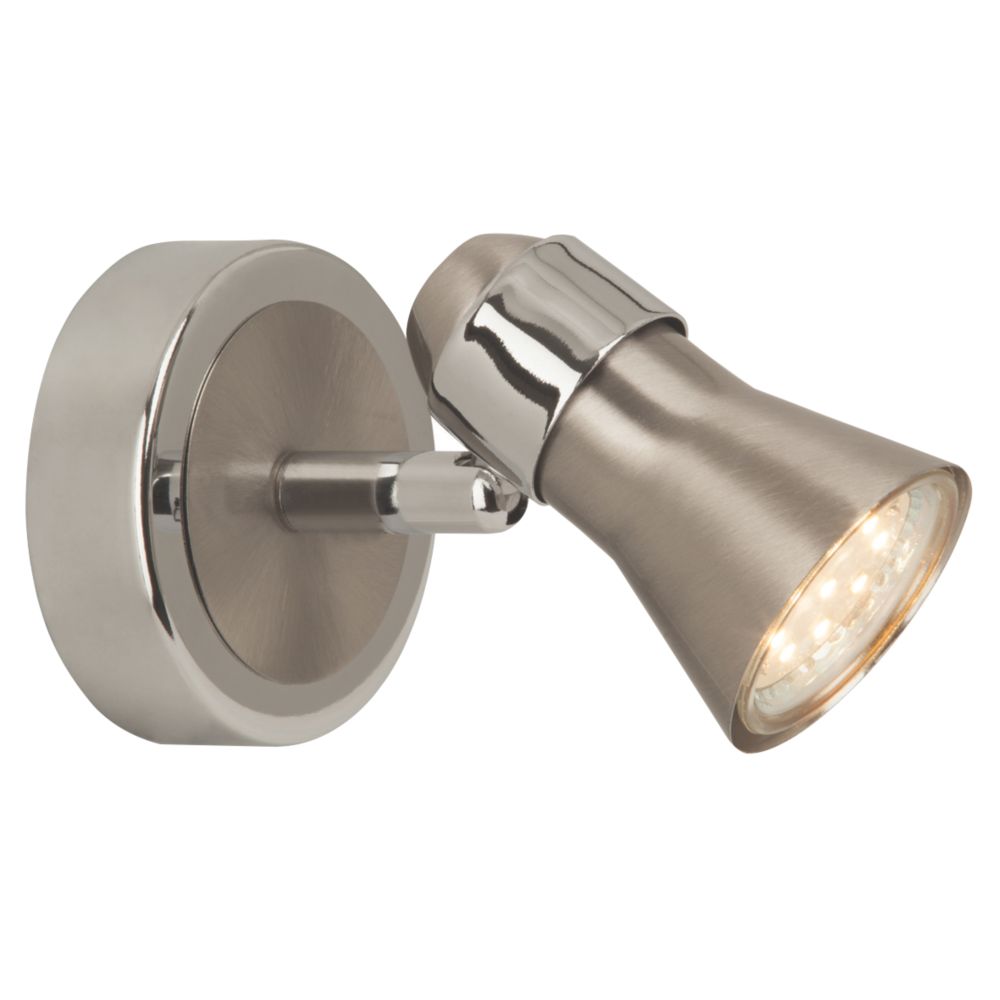 Brilliant Sanny GU10 LED Wall Light Satin Chrome 3W 240V Reviews