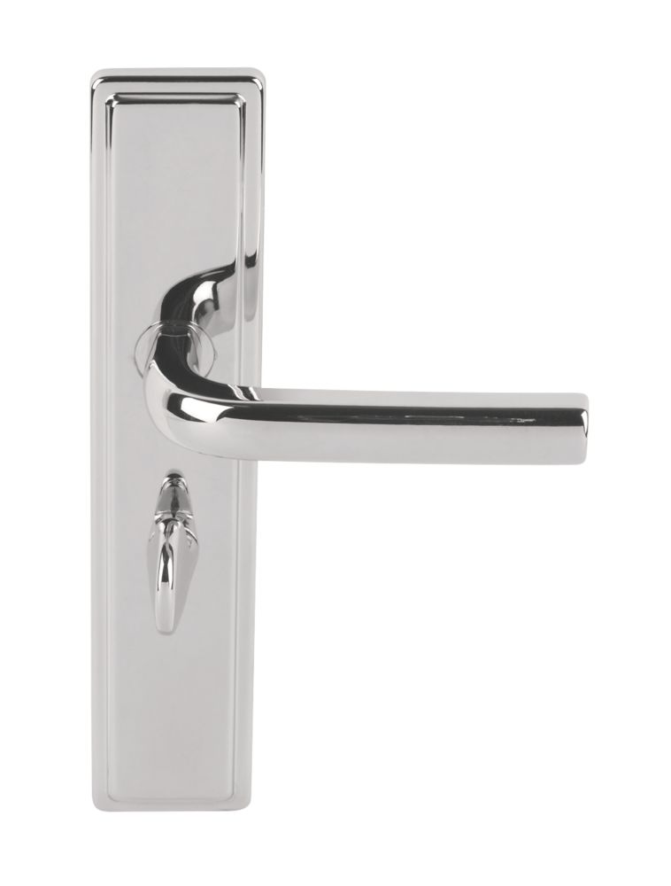 Urfic Westminster Bathroom Door Handles Pair Polished Nickel Reviews