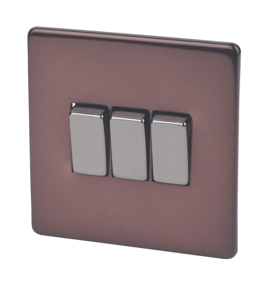 Varilight 10AX 3-Gang 2-Way Light Switch Mocha Reviews