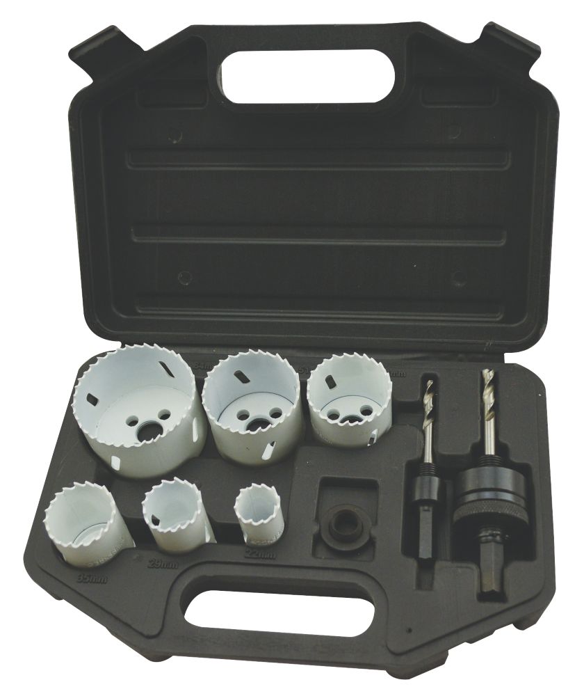 Multi-Material Electricians Bi-Metal Holesaw Set 9 Pieces