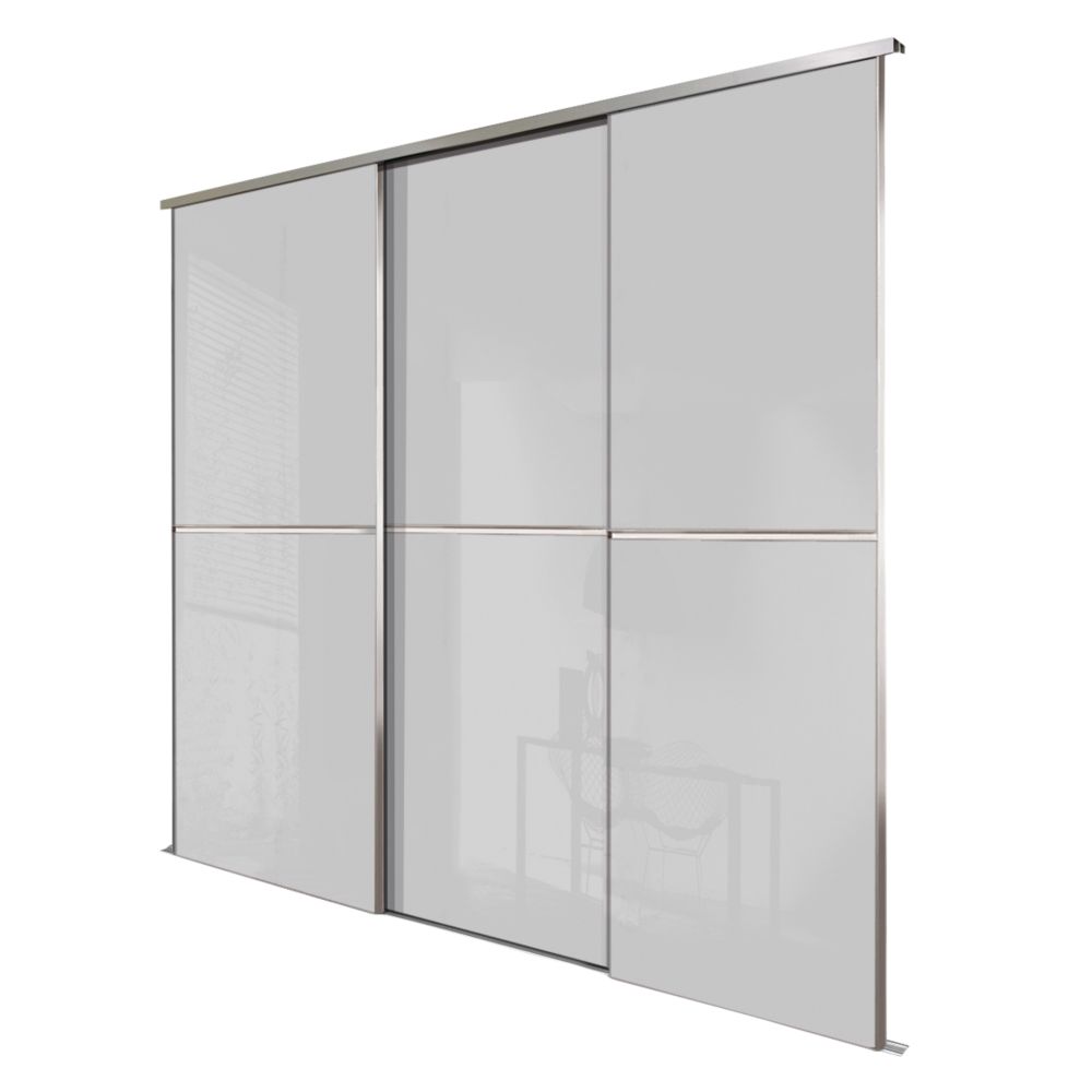 Spacepro Classic 2 Door Sliding Wardrobe Door Kit Arctic White 1489 X 2260mm Sliding Wardrobe Doors Screwfix Com