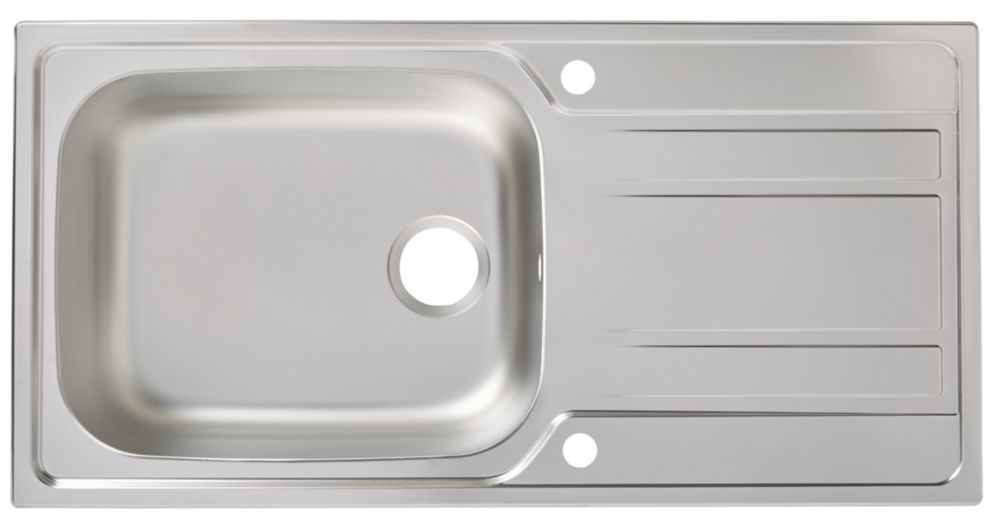 Kitchen Sink & Drainer Stainless Steel 1 Bowl 1000 x 500mm